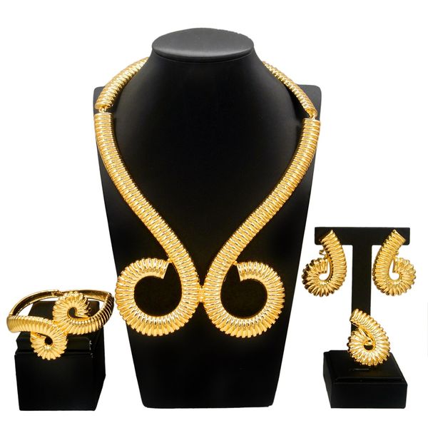 exquisite fashion design brazil gold jewelry set necklace set unique wedding ladies party jewelry set, Black
exquisite fashion design brazil gold jewelry set necklace set unique wedding ladies party jewelry set, Black