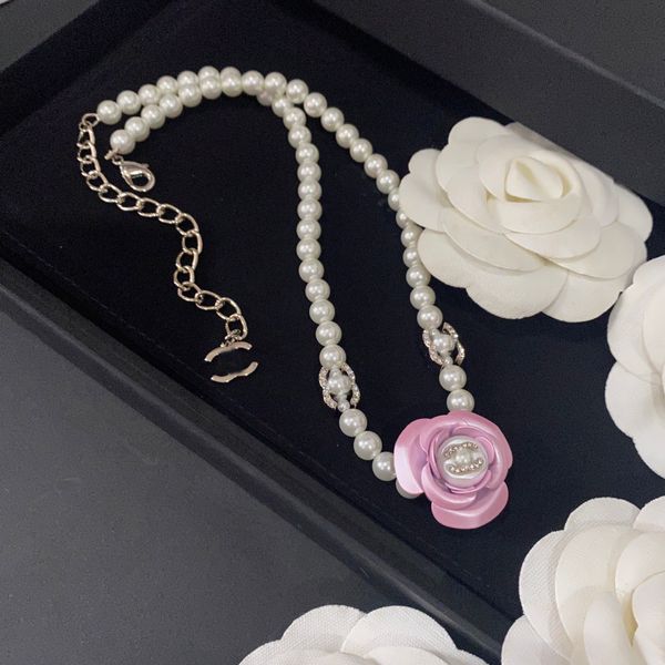 18k gold plated brass copper pendant necklace fashion women designer brand c-letter flower necklaces choker chain crystal imitation pearl we, Silver
18k gold plated brass copper pendant necklace fashion women designer brand c-letter flower necklaces choker chain crystal imitation pearl we, Silver