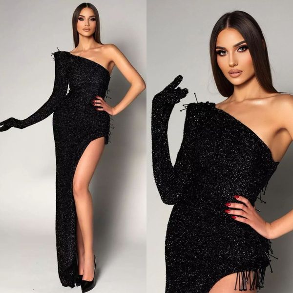 gorgeous black sequins evening dresses one shoulder glitter formal party prom dress pleats slit dresses for special occasion, Black;red
gorgeous black sequins evening dresses one shoulder glitter formal party prom dress pleats slit dresses for special occasion, Black;red