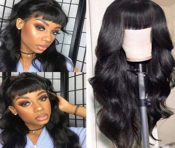 body wave synthetic hair wig for women glueless long wavy wig pre plucked with bangs heat resistant fiber2682883, Black
body wave synthetic hair wig for women glueless long wavy wig pre plucked with bangs heat resistant fiber2682883, Black
