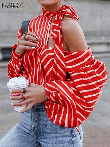 t-shirt zanzea women spring striped blouse femme fashion casual lace up loose party blusa lantern long sleeve oneck off shoulder shirt, White
t-shirt zanzea women spring striped blouse femme fashion casual lace up loose party blusa lantern long sleeve oneck off shoulder shirt, White