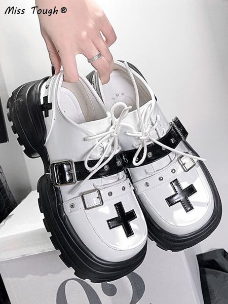 autumn japanese lolita punk shoes women dark academia lace-up chic platform shoes female round toe designer casual shoes 2022, Black
autumn japanese lolita punk shoes women dark academia lace-up chic platform shoes female round toe designer casual shoes 2022, Black