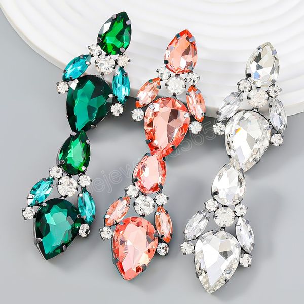 fashion metal rhinestone geometric earrings women's elegant classic dangle earings banquet jewelry accessories, Silver
fashion metal rhinestone geometric earrings women's elegant classic dangle earings banquet jewelry accessories, Silver