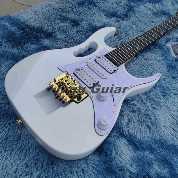 jemvai 7v white electric guitar scalloped fretboard abalone vine inlay, floyd rose tremolo, lions claw tremolo cavity, white pearl pickguard
jemvai 7v white electric guitar scalloped fretboard abalone vine inlay, floyd rose tremolo, lions claw tremolo cavity, white pearl pickguard