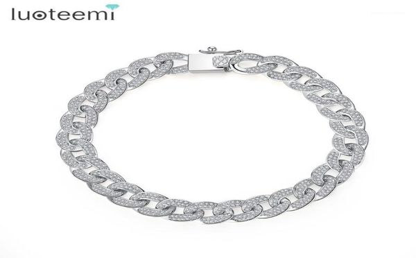 luoteemi fashion cz crystal curb cuban chain bracelets for women white gold color luxury wedding bracelet jewellery11785499, Black
luoteemi fashion cz crystal curb cuban chain bracelets for women white gold color luxury wedding bracelet jewellery11785499, Black