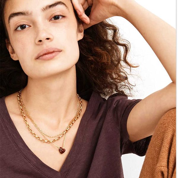 fashion simple m french ins enamel color three-dimensional peach heart pendant collarbone chain love necklace, Black
fashion simple m french ins enamel color three-dimensional peach heart pendant collarbone chain love necklace, Black