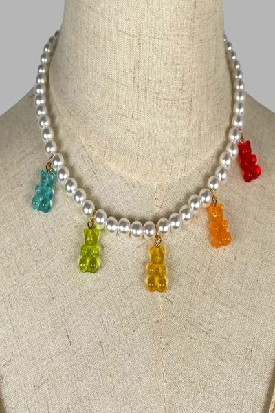 pendant necklaces rainbow cute jelly bear pearl choker gummy beaded necklace for women cool punk hip hop cartoon charm y2k jewelry1001199, Silver
pendant necklaces rainbow cute jelly bear pearl choker gummy beaded necklace for women cool punk hip hop cartoon charm y2k jewelry1001199, Silver