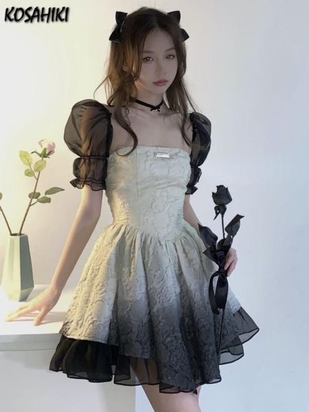 dresses kosahiki harajuku robe gradient color tutu dress women mesh puff sleeve high waist vestido de mujer korean fashion sweet dresses, Black;gray
dresses kosahiki harajuku robe gradient color tutu dress women mesh puff sleeve high waist vestido de mujer korean fashion sweet dresses, Black;gray