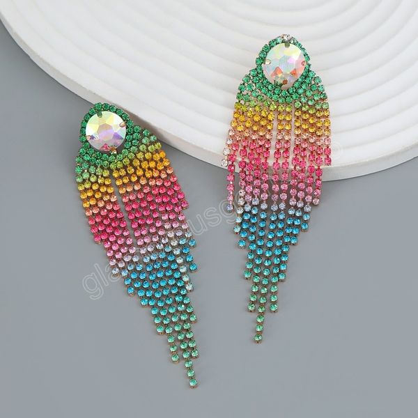 fashion metal gradient rhinestone earrings women's exaggerated fashion dangle earrings banquet jewelry accessories, Silver
fashion metal gradient rhinestone earrings women's exaggerated fashion dangle earrings banquet jewelry accessories, Silver
