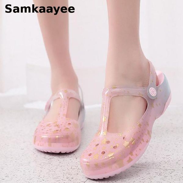 size 36-39 womens sandals summer female slip-on garden shoes star print slippers soft bottom clogs breathable jelly zapatos y35, Black
size 36-39 womens sandals summer female slip-on garden shoes star print slippers soft bottom clogs breathable jelly zapatos y35, Black