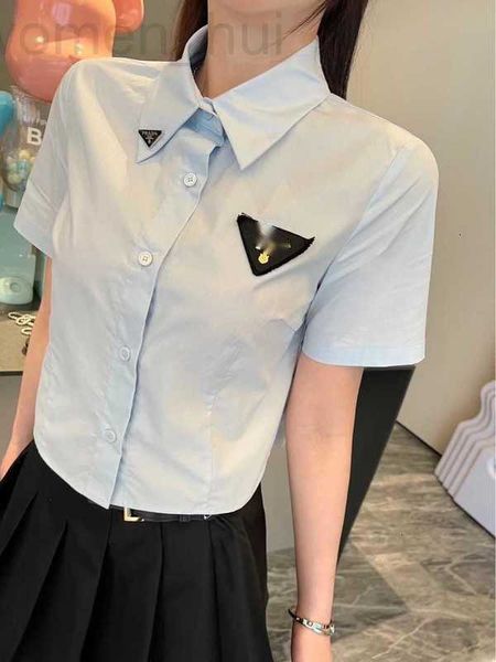 women's polos designer family triangle breast pin short sleeve shirt fashionable age reducing eye-catching style temperament slim solid, White
women's polos designer family triangle breast pin short sleeve shirt fashionable age reducing eye-catching style temperament slim solid, White