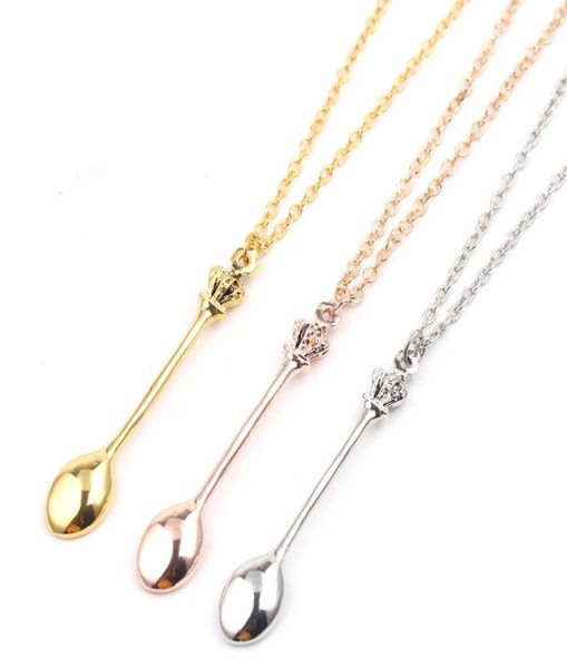 charm tiny tea spoon pendant necklace with crown necklace 3 colors creative mini long link jewelry spoon necklaces ps07954033140, Silver
charm tiny tea spoon pendant necklace with crown necklace 3 colors creative mini long link jewelry spoon necklaces ps07954033140, Silver