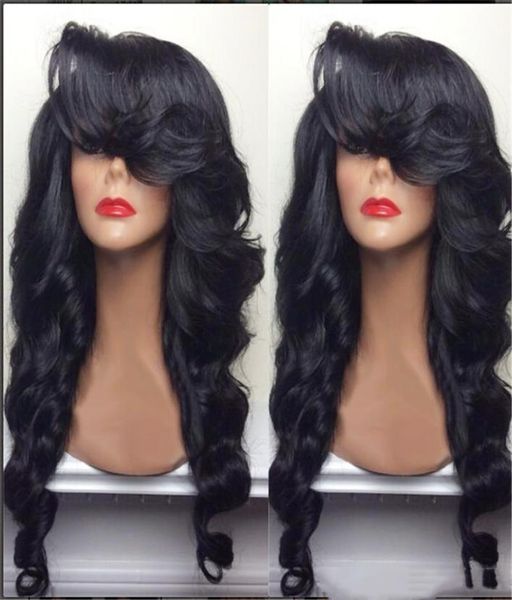 natural hairline 180 density black long body wave hair heat resistant fiber glueless synthetic lace front wigs with side bangs fo8126383
natural hairline 180 density black long body wave hair heat resistant fiber glueless synthetic lace front wigs with side bangs fo8126383