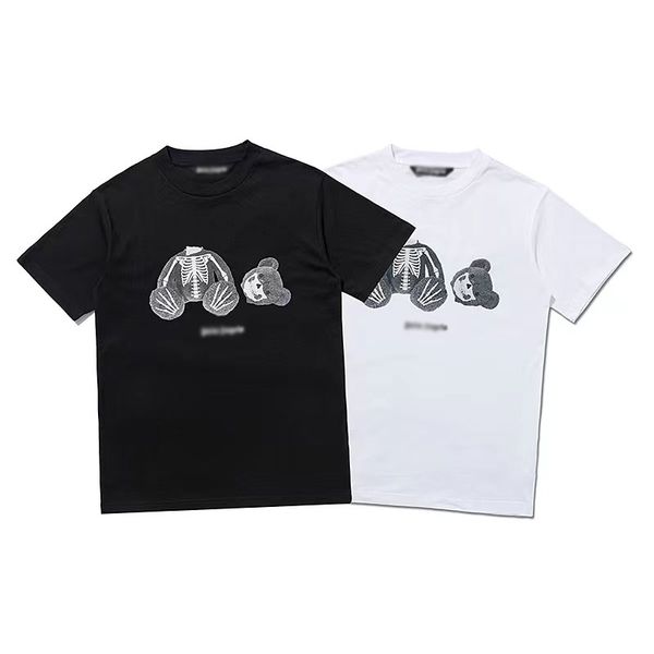 p designer's new angel beheaded bear cartoon men's t-shirt is suitable for male and female couples summer pure cotton casual loose, White;black 
p designer's new angel beheaded bear cartoon men's t-shirt is suitable for male and female couples summer pure cotton casual loose, White;black