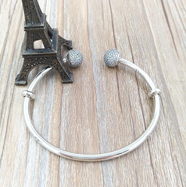 moments silver open bangle with pave caps authentic 925 sterling silver fits european style jewelry charms beads andy jewel 596438cz6137252, Black
moments silver open bangle with pave caps authentic 925 sterling silver fits european style jewelry charms beads andy jewel 596438cz6137252, Black