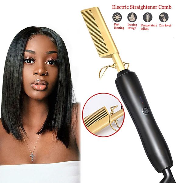professional hair straightener comb titanium alloy wet and dry use hair curler comb electric hair curling brush combs9937154, Black
professional hair straightener comb titanium alloy wet and dry use hair curler comb electric hair curling brush combs9937154, Black