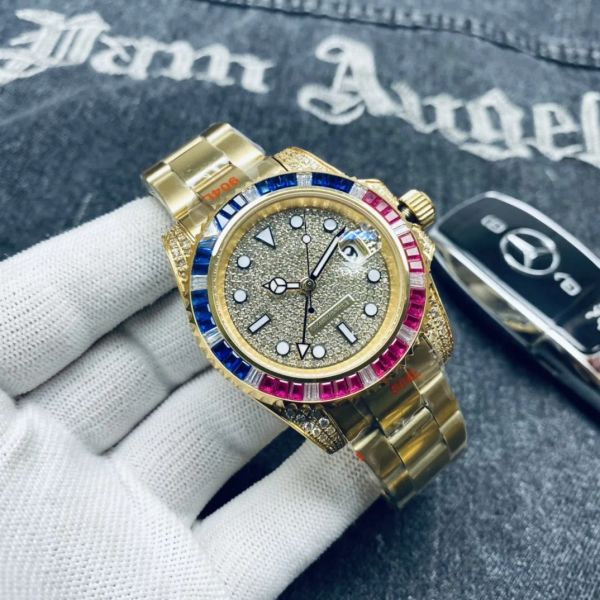 men's gmt watch automatic mechanical watch modern business watch round stainless steel waterproof sapphire classic men's aaa watch, Slivery;brown
men's gmt watch automatic mechanical watch modern business watch round stainless steel waterproof sapphire classic men's aaa watch, Slivery;brown