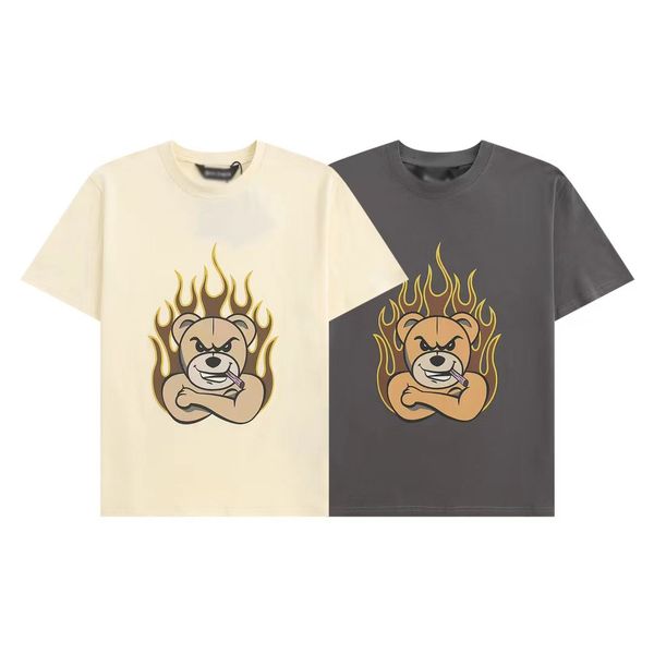new summer angry bear print men's t-shirt male and female couples pure cotton europe and the united states high street fashion brand ca, White;black
new summer angry bear print men's t-shirt male and female couples pure cotton europe and the united states high street fashion brand ca, White;black