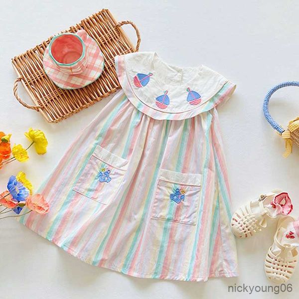 girl's dresses summer navy style sleeveless baby children's colorful striped sailboat embroidery girls dress fashion kids outfit r, Red;yellow
girl's dresses summer navy style sleeveless baby children's colorful striped sailboat embroidery girls dress fashion kids outfit r, Red;yellow