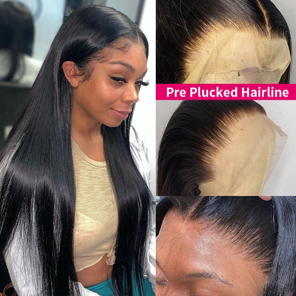 poker face bone straight 360 lace frontal human hair wigs nature color brazilian pre plucked 36 38 40 inches lace front wig remy, Black;brown
poker face bone straight 360 lace frontal human hair wigs nature color brazilian pre plucked 36 38 40 inches lace front wig remy, Black;brown
