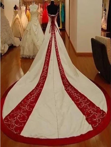 vintage red and white embroidery plus size wedding gowns dresses custom made vestidos sweeetheart country garden style bridal gown8234082
vintage red and white embroidery plus size wedding gowns dresses custom made vestidos sweeetheart country garden style bridal gown8234082