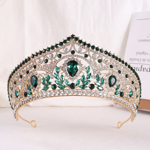 elegant green blue red crystal tiara crown fashion luxury queen princess tiara hair dress accessories, White;golden
elegant green blue red crystal tiara crown fashion luxury queen princess tiara hair dress accessories, White;golden