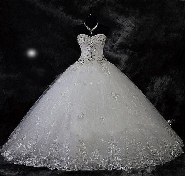 sparkling beading crystal ball gown wedding dresses lace rhinestone plus size robe de mariage bridal vestido de novia3894032, White
sparkling beading crystal ball gown wedding dresses lace rhinestone plus size robe de mariage bridal vestido de novia3894032, White