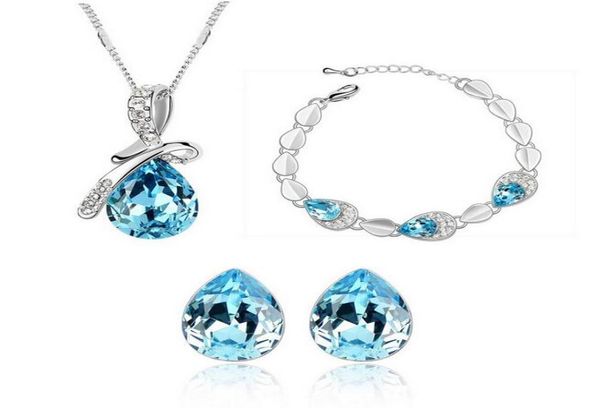 18k white gold plated water drop austrian crystal necklace earrings bracelet jewelry sets for women wedding jewelry sets whole7484104, Black
18k white gold plated water drop austrian crystal necklace earrings bracelet jewelry sets for women wedding jewelry sets whole7484104, Black