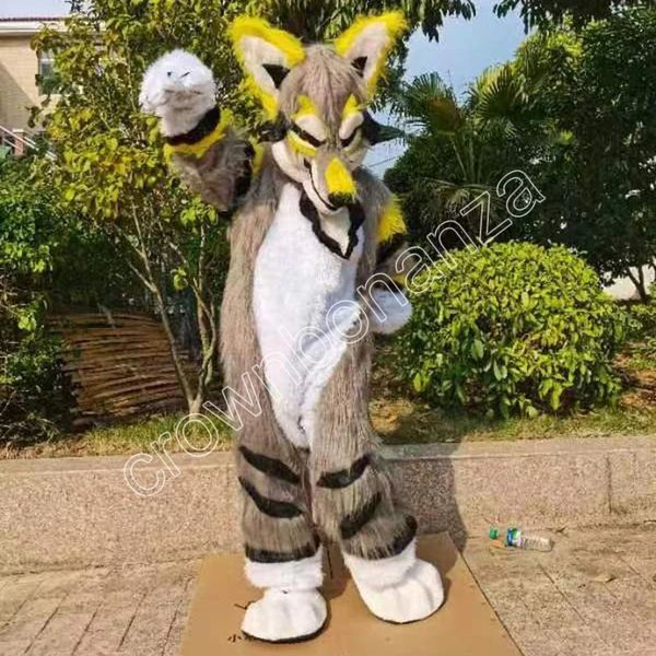 grey white long fur furry husky dog wolf fox fursuit mascot costume halloween carnival fancy party outifts, Red;yellow
grey white long fur furry husky dog wolf fox fursuit mascot costume halloween carnival fancy party outifts, Red;yellow