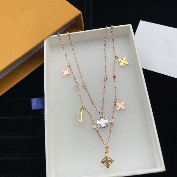 classic luxury pendant necklace designer necklace women's fashion atmosphere necklace designer jewelry party jewelry gift box, Black 
classic luxury pendant necklace designer necklace women's fashion atmosphere necklace designer jewelry party jewelry gift box, Black
