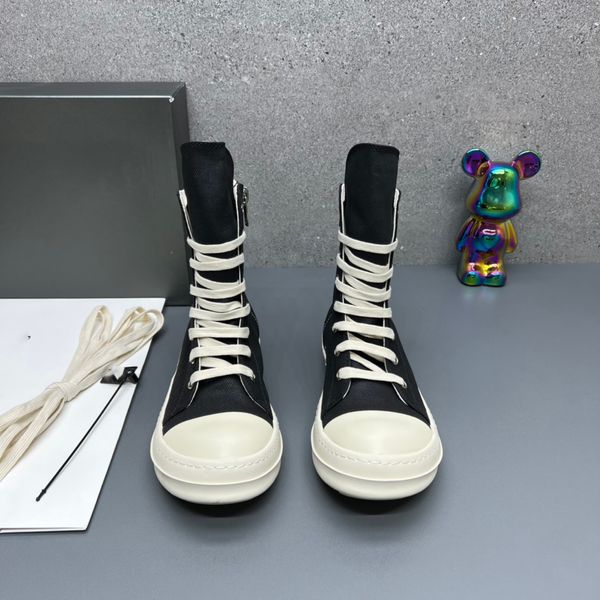 2023 designer rick canvas shoes owens high-shoes jumbo shoeslace solid black male sneakers size 34-48 
2023 designer rick canvas shoes owens high-shoes jumbo shoeslace solid black male sneakers size 34-48