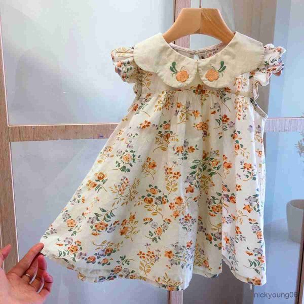 girl's dresses summer clothes baby lapel dress children's clothing princess vestidos thin girl small flying sleeve floral r230607, Red;yellow
girl's dresses summer clothes baby lapel dress children's clothing princess vestidos thin girl small flying sleeve floral r230607, Red;yellow