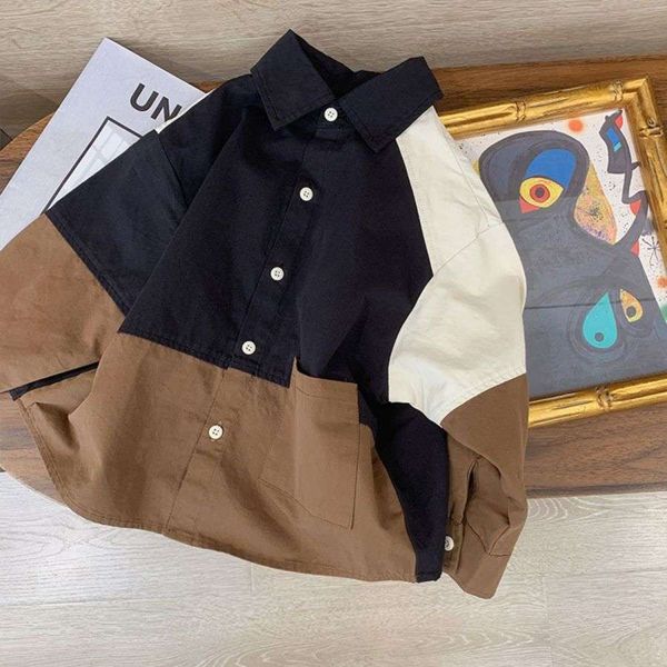 spring and autumn new children's clothing shirts loose fit chinese style boys' color matching design heavy work style baby coat ou, White;black
spring and autumn new children's clothing shirts loose fit chinese style boys' color matching design heavy work style baby coat ou, White;black