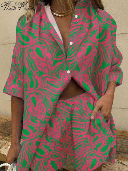 summer casual print two piece set women fashion short sleeve shirt mini shorts suit female 2023 lady loose sportswear outfits l230522, White
summer casual print two piece set women fashion short sleeve shirt mini shorts suit female 2023 lady loose sportswear outfits l230522, White