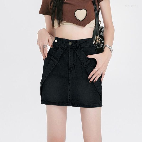 skirts high waist vintage summer denim short woman 2023 streetwear casual slim retro unique jeans pencil saias female, Black
skirts high waist vintage summer denim short woman 2023 streetwear casual slim retro unique jeans pencil saias female, Black