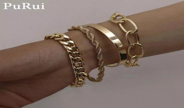 4pcs punk curb cuban charm chain set for women miami boho thick gold color bracelets bangles fashion jewelry5154378, Golden;silver
4pcs punk curb cuban charm chain set for women miami boho thick gold color bracelets bangles fashion jewelry5154378, Golden;silver