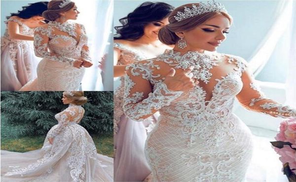 modest mermaid bridal gowns with detachable skirt shining sequins crystals beads appliques sheer neck backless long wedding dresse8682223, White
modest mermaid bridal gowns with detachable skirt shining sequins crystals beads appliques sheer neck backless long wedding dresse8682223, White