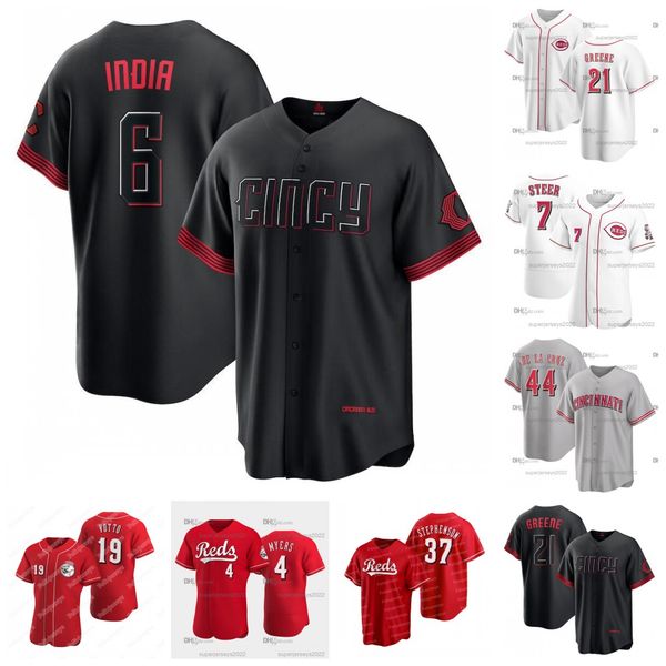 6 jonathan india 44 elly de la cruz reds 2023 city connect jersey spencer steer joey votto tyler stephenson joe morgan jake fraley wil myers, Blue;black
6 jonathan india 44 elly de la cruz reds 2023 city connect jersey spencer steer joey votto tyler stephenson joe morgan jake fraley wil myers, Blue;black