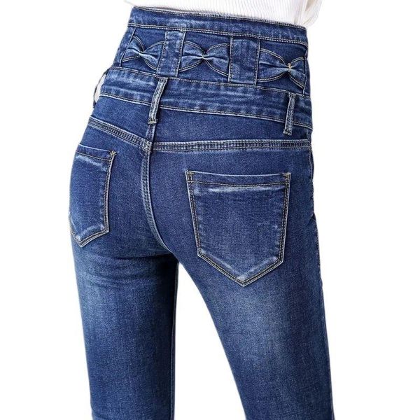 jeans elastic high waist jeans women's autumn slim hip raise abdomen black skinny trousers allmatch casual female denim pencil pants, Blue
jeans elastic high waist jeans women's autumn slim hip raise abdomen black skinny trousers allmatch casual female denim pencil pants, Blue