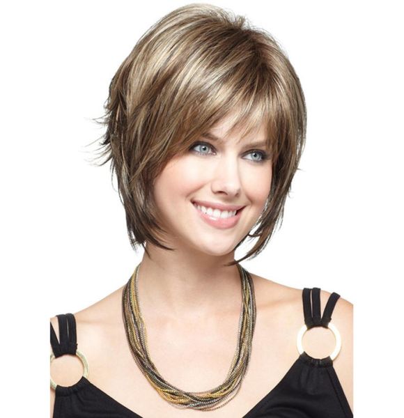 fashion women wig short wigs0123456789101112136482512, Black