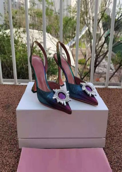fashion season shoes amina italy muaddi wedding pumps begum rainbow crystal slingback multicolor sandals4697942, Black