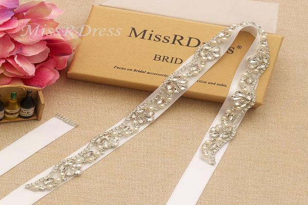 missrdress handmade bridal belt silver crystal jeweled ribbons rhinestones wedding dress belt for bridal gown ys8102647995, White
missrdress handmade bridal belt silver crystal jeweled ribbons rhinestones wedding dress belt for bridal gown ys8102647995, White