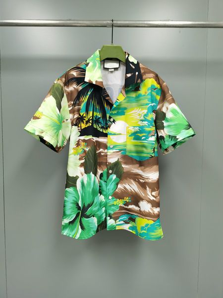 highend mens designer shirts exquisite landscape print design us size loose version of the luxury brand casual short sleeved shirt, White;black
highend mens designer shirts exquisite landscape print design us size loose version of the luxury brand casual short sleeved shirt, White;black
