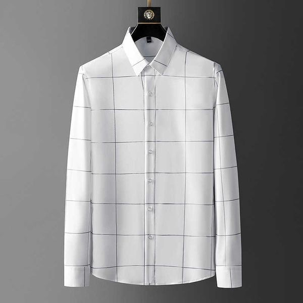 spring new plaid shirt men's longsleeved ironfit men's shirt riq, White;black
spring new plaid shirt men's longsleeved ironfit men's shirt riq, White;black