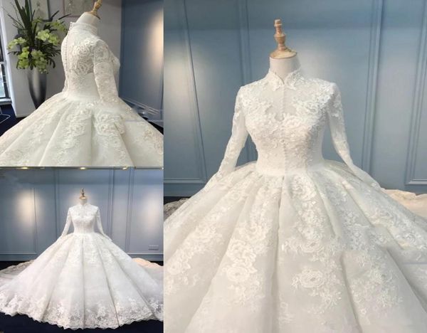 muslim high neck wedding dresses long sleeve handmade appliques lace ball gown bridal gowns vestido de nova custom plus size4600370, White
muslim high neck wedding dresses long sleeve handmade appliques lace ball gown bridal gowns vestido de nova custom plus size4600370, White