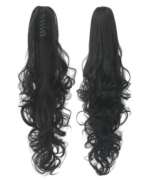 001 synthetic ponytail long straight hair 16quot22quot clip ponytail hair extension blonde brown ombre hair tail with drawstr2013307, Black
001 synthetic ponytail long straight hair 16quot22quot clip ponytail hair extension blonde brown ombre hair tail with drawstr2013307, Black