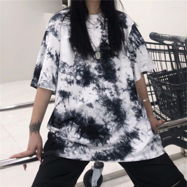 women's t shirts tie-dye printed t-shirt ladies o-neck short-sleeved hip-hop loose korean streetwear oversize casual y2k, White
women's t shirts tie-dye printed t-shirt ladies o-neck short-sleeved hip-hop loose korean streetwear oversize casual y2k, White