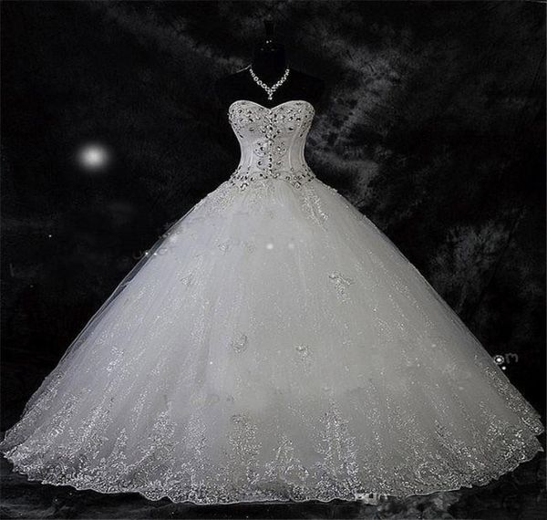 sparkling beading crystal ball gown wedding dresses lace rhinestone plus size robe de mariage bridal vestido de novia1624373, White
sparkling beading crystal ball gown wedding dresses lace rhinestone plus size robe de mariage bridal vestido de novia1624373, White
