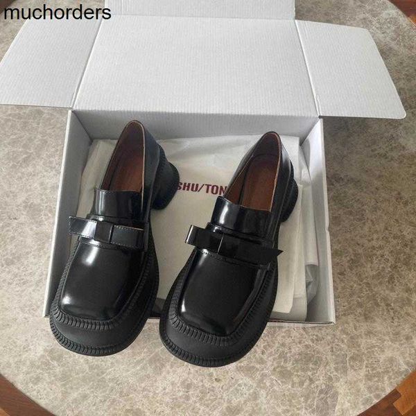 2021 new shus lefu shoes genuine leather square head thick sole small leather shoes elevated waterproof platform thick heel singles, Black
2021 new shus lefu shoes genuine leather square head thick sole small leather shoes elevated waterproof platform thick heel singles, Black