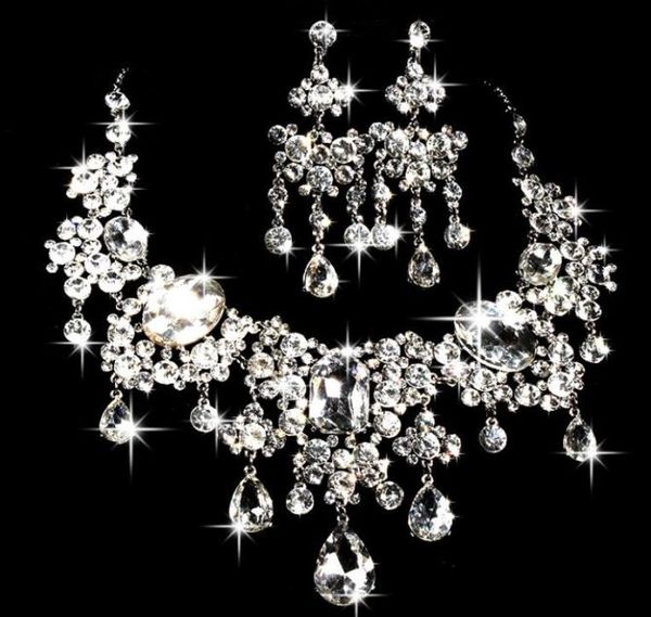bridal necklace earrings two pieces of water drill flowers new jewelry wedding jewelry7687655, Silver
bridal necklace earrings two pieces of water drill flowers new jewelry wedding jewelry7687655, Silver